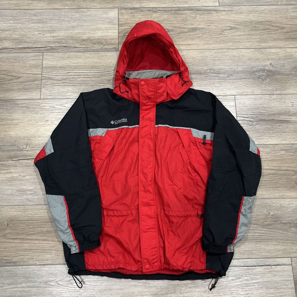 Columbia XL Interchange Shell Red Full Zip Lighter Weight Jacket
